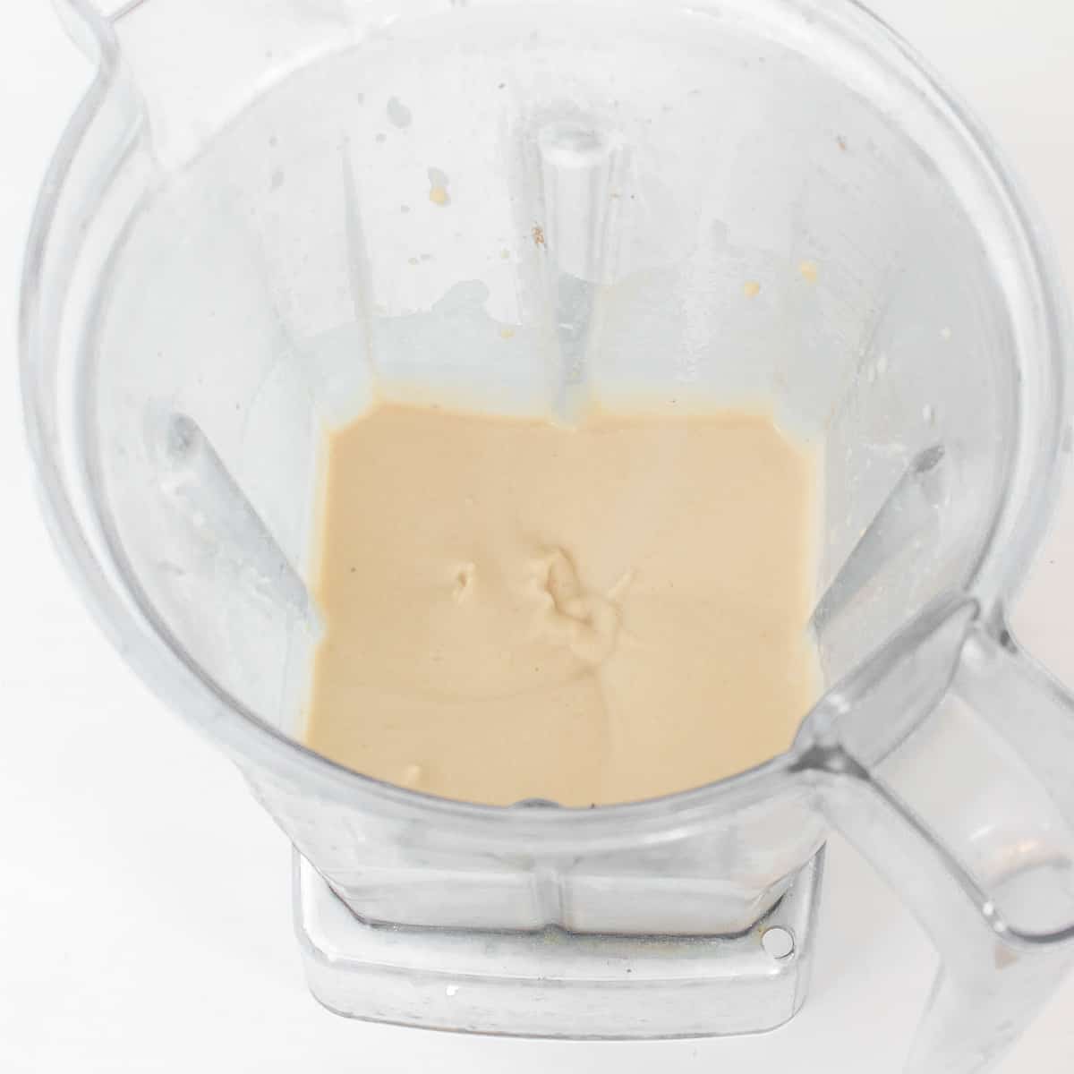 blended cashew cream in the blender. 