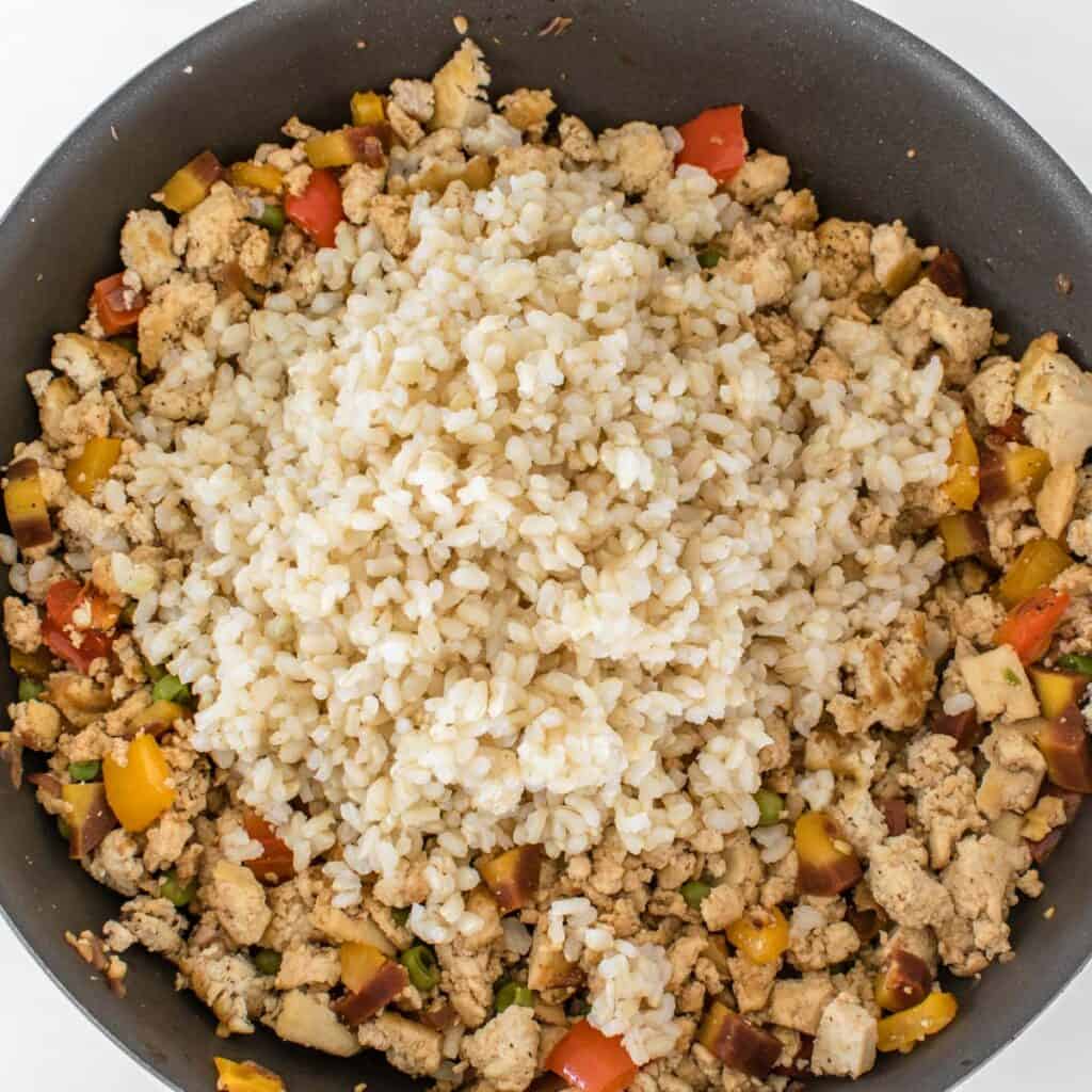 Vegan Scrambled Tofu Fried Rice with Vegetables - kiipfit.com