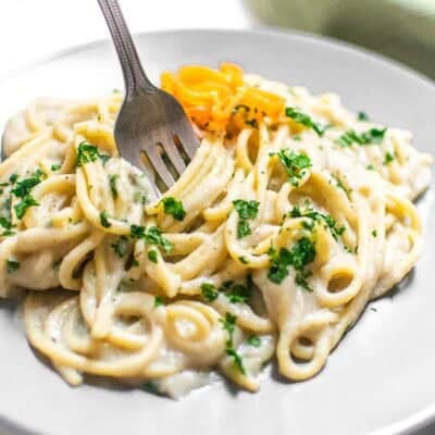 pasta twirling on the fork.