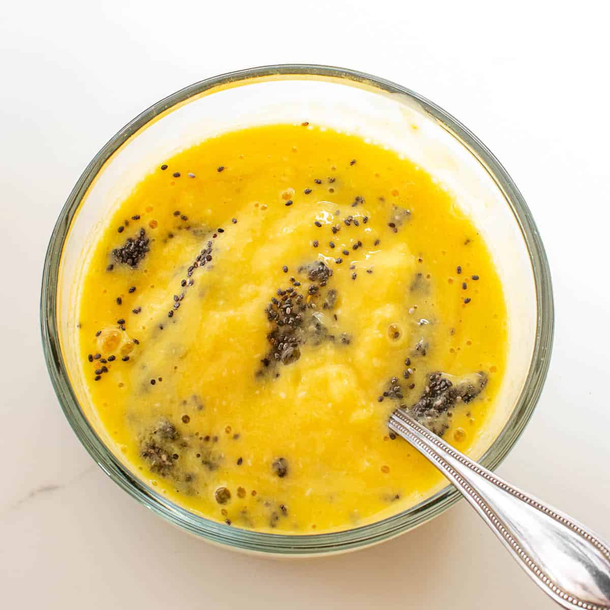everything stirred together in the bowl. 